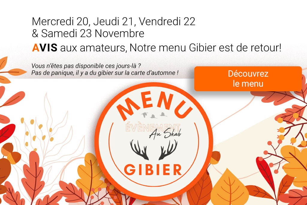 Menu Gibier automne 2024