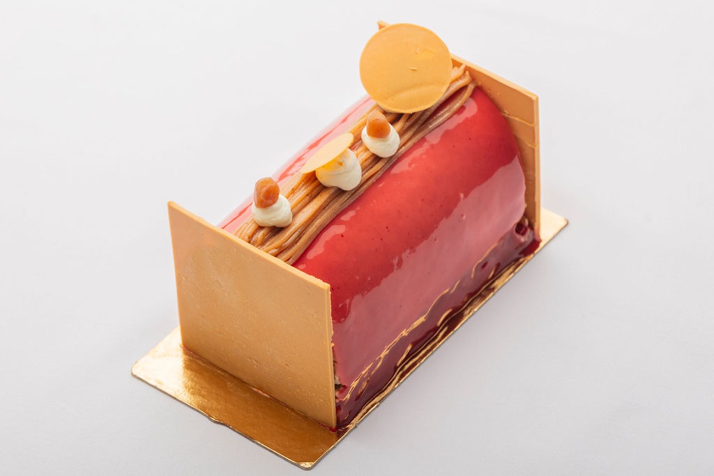 Bûche de Noël Skab 2024 Marron cassis pomme